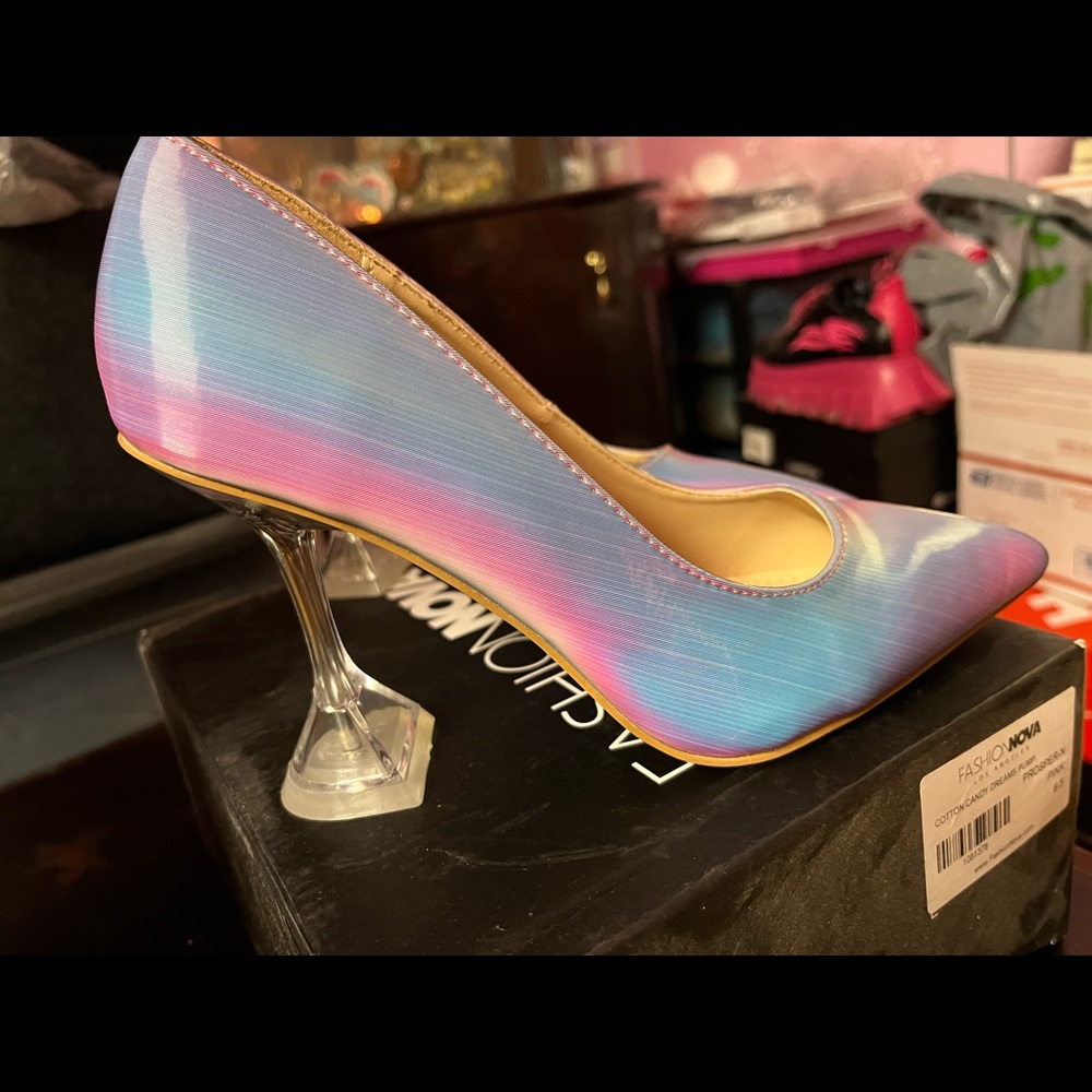 Fashion Nova Translucent Cool Heels Brand New 💜